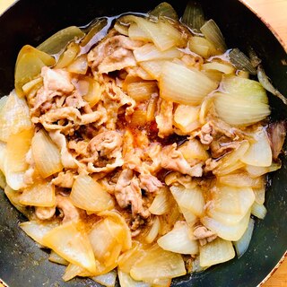 フライパンで作る豚肉のすき焼き鍋